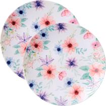 Jogo Pratos Sobremesa Lanche 12 Pessoas 12 Pçs Floratta 21cm Jogo Pratos Sobremesa Lanche 12 Pessoas 12 Pçs Floratta 21cm