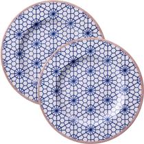Jogo Pratos Sobremesa Lanche 12Pçs 12 Pessoas Abstratta 21cm Jogo Pratos Sobremesa Lanche 12Pçs 12 Pessoas Abstratta 21cm