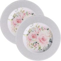 Jogo Pratos Sobremesa Lanche 6 Pessoas 6Peças Ornatta 21cm