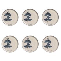 Jogo Pratos Sobremesa Porto Brasil Stoneware Apettito Kit 6