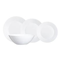 Jogo Pratos Vidro Branco 19 Peças