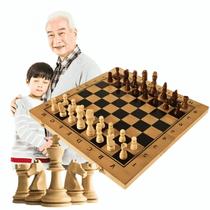 Jogo Profissional Xadrez Madeira 56 Pçs 3x1 Damas Gamão