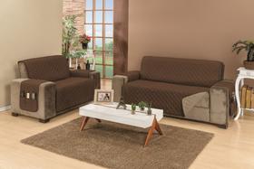 Jogo Protetor De Sofá 2 e 3 Lugares Dupla Face King Jogo Protetor De Sofá 2 e 3 Lugares Dupla Face King