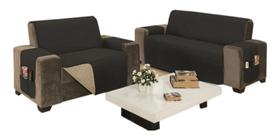 Jogo Protetor De Sofá 2 e 3 Lugares King Impermeável Dupla Face Jogo Protetor De Sofá 2 e 3 Lugares King Impermeável Dupla Face