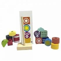 Jogo Psico Geométricos de Madeira - BrinqMutti - REF 142 EC1