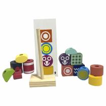 Jogo Psico Geométricos - Madeira - Brinqmutti Jogo Psico Geométricos - Madeira - Brinqmutti