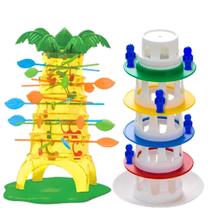 Jogo Pula Macaco Infantil Cada Macaco No Seu Galho Interativo e Torre Maluca Jogos De Mesa Crianças Art Brink