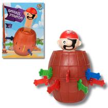 Jogo Pula Pirata Barril Brinquedo Infantil Criança 12x8cm Jogo Pula Pirata Barril Brinquedo Infantil Criança 12x8cm