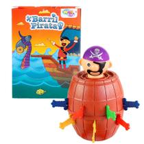 Jogo Pula Pirata Barril Grande Brinquedo Clássico Interativo Infantil Well Kids p/ Crianças Meninos Meninas Festas Amigos Família