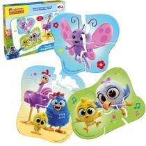 Jogo Puzzle Progressivo Galinha Pintadinha Quebra Cabeça 4,6 e 8 Peças Elka Brinquedos +24meses