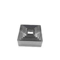 Jogo Quadrado Liso Cortador de Inox 7 pçs Doupan