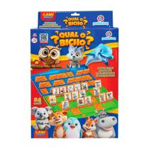 Jogo Qual é o Bicho Gamebrinq 5+ Anos Polibrinq com 24 Cartas