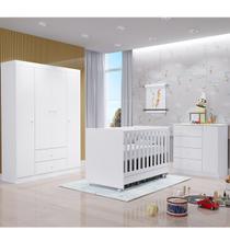 Jogo Quarto Com Guarda Roupa 4 Porta, Cômoda E Berço Americano Jogo Quarto Com Guarda Roupa 4 Porta, Cômoda E Berço Americano