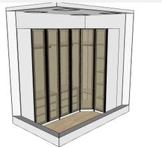 Jogo quarto com portas reflecta