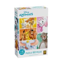 Jogo Quebra-Cabeça 60 Peças Disney Personagens Animais Grow