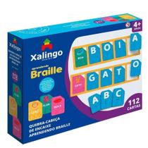 Jogo Quebra-Cabeça De Encaixe Aprendendo Braile Xalingo