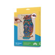 Jogo Quebra-Cabeça de Madeira Estampa Coruja com 129 Peças Copag - 33363