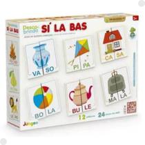 Jogo Quebra Cabeça Descobrindo Sílabas 380 - Junges Jogo Quebra Cabeça Descobrindo Sílabas 380 - Junges