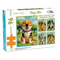 Jogo Quebra-Cabeça Dog Mix 96 Peças Pais e Filhos - 793599-1 Jogo Quebra-Cabeça Dog Mix 96 Peças Pais e Filhos - 793599-1