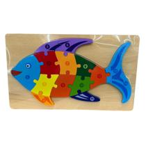 Jogo Quebra Cabeça em MDF 3D Infantil Pedagógico Didático Educacional Lúdico Desenhos Personagens