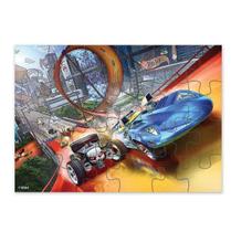 Jogo quebra cabeca infantil 24pcs cartonado hot wheels orig