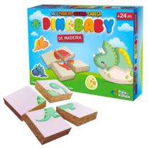 Jogo Quebra Cabeça Infantil Dinossauro Baby 32 Peças Grande Jogo Quebra Cabeça Infantil Dinossauro Baby 32 Peças Grande