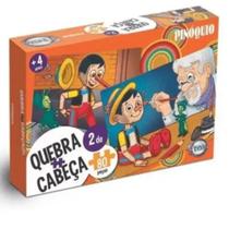 Jogo Quebra Cabeça Infantil Pinóquio Geppetto 2 Em 1 80pçs