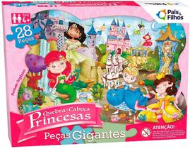 Jogo Quebra Cabeça Infantil Princesas 28 Peças Grandes