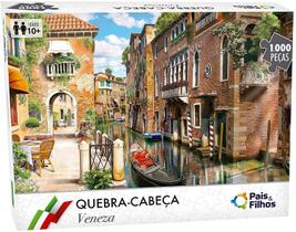 Jogo Quebra Cabeça Premium Veneza 1000 Peças de Montar Jogo Quebra Cabeça Premium Veneza 1000 Peças de Montar
