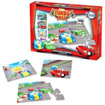 Jogo quebra-cabeça progressivo turbo max 12,24,36 e 48 pçs - toia