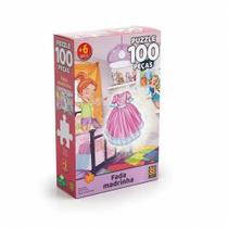 Jogo Quebra Cabeca Puzzle 100 Pecas Fada Madrinha Grow