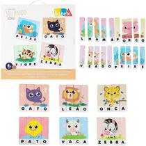Jogo Quebra-Cabeça Soletrando Animais - BABEBI 6046