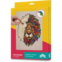 Jogo Quebra Cabeças de Madeira Leão 129 Peças - Copag - 33361