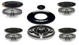 Jogo queimadores/espalhadores p/cooktops atlas agile up glass 5b Jogo queimadores/espalhadores p/cooktops atlas agile up glass 5b