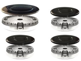 Jogo queimadores/espalhadores p/cooktops electrolux 4b ke4gp