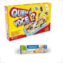 Jogo Quem é Voce e Domino - Kit Jogos Pedagogicos Infantis - PAIS E FILHO