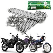 Jogo raios traseiro cromado 4mm smartfox yamaha ybr 125 factor 125 rd 135 xtz crosser 150
