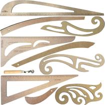 Jogo Régua Corte Costura Francesa Decote Alfaiate + Marcador