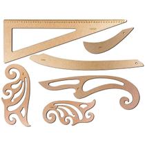 Jogo Réguas Costura Esquadro Curva Francesa Modelista Moldes Jogo Réguas Costura Esquadro Curva Francesa Modelista Moldes