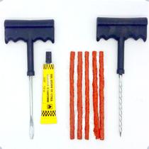 jogo Remendo Reparo a frio Pneu Tubeless Sem Câmara Macarrão Carro Moto Caminhão Ferramentas conserto Pneus Macarrao Aplicador Escariador profissional