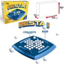 Jogo resta 1 com tabuleiro + 32 bolinhas na caixa - PAIS E FILHOS Jogo resta 1 com tabuleiro + 32 bolinhas na caixa - PAIS E FILHOS