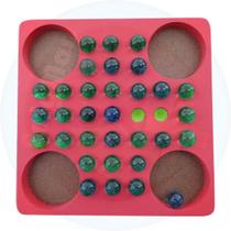 Jogo Resta Um Em Mdf Vermelho Jogo Resta Um Em Mdf Vermelho
