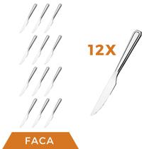 Jogo Restaurante 12 Pçs Faca Inox Reforçada Casa / Bar