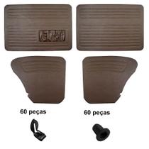 Jogo Revest Porta Fusca 74 75 76 77 C Bolsa Marrom + Grampos