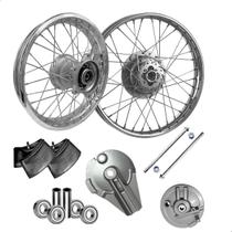 Jogo Roda Aro Raiada Bros 125 150 160 Tambor e Espelhos