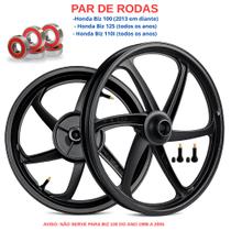 Jogo Rodas Liga Leve 6 Palitos Honda Biz 125 2012 Fabreck fabricação Nacional