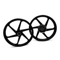 Jogo Rodas Liga Leve 6 Pontas Ybr 125 Yamaha Preta