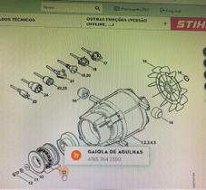 jogo rolamento de agulhas lavadora stihl RE108 RE109