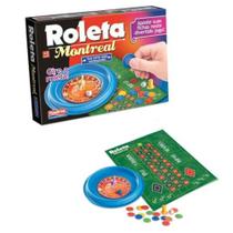 Jogo Roleta Montreal com 50 Fichas Tabuleiro Bolinha Pino - Plasbrink