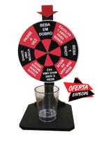 Jogo da Velha Virar Drink Shot Tequila Cachaça Com Copo Vidro Dose